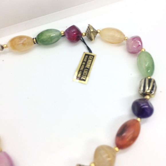 3/$30 VINTAGE HONG KONG LUCITE MULTI STRAND BEADED NECKLACE LAYERED MULTICOLOR - Picture 13 of 15